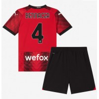 Camiseta AC Milan Ismael Bennacer #4 Primera Equipación Replica 2023-24 para niños mangas cortas (+ Pantalones cortos)